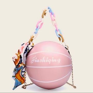 Basketball shape bag with Twilly Scarf